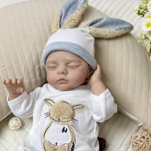 19 Zoll 3D-bemalte Reborn Puppe Schlafende Irys