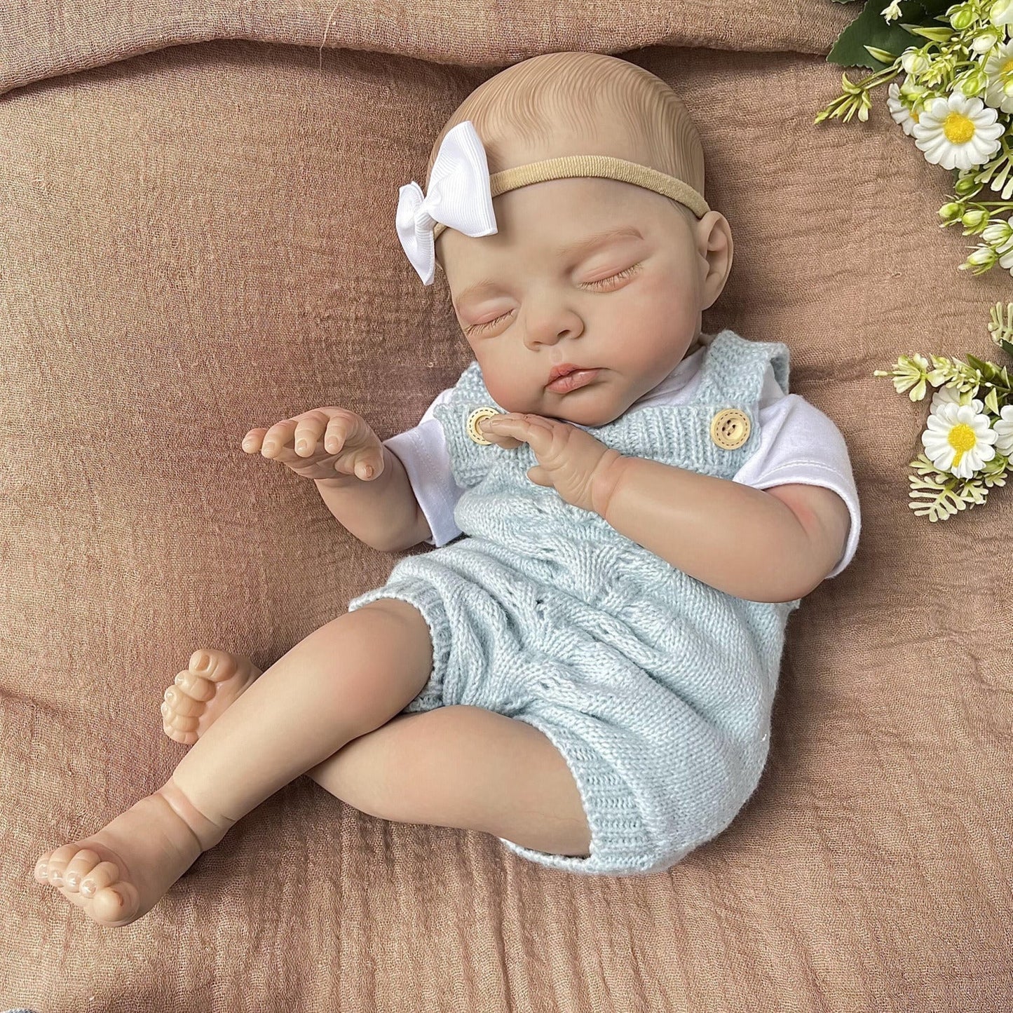 18 Zoll realistische Irys Reborn-Puppe mit weichem Körper und geschlossenen Augen