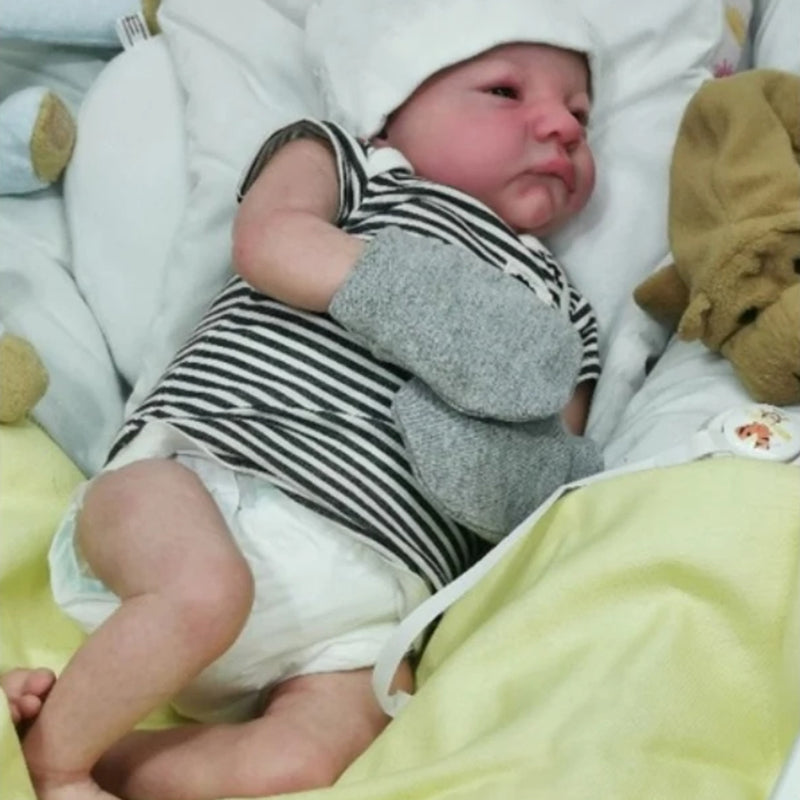 Mabel 18 Zoll lebensechte wiedergeborene Puppen junge mit offenen Augen