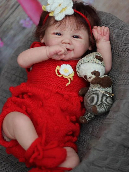 19 Zoll offene Augen kurze Haare Reborn Baby Mädchen-Vivienne