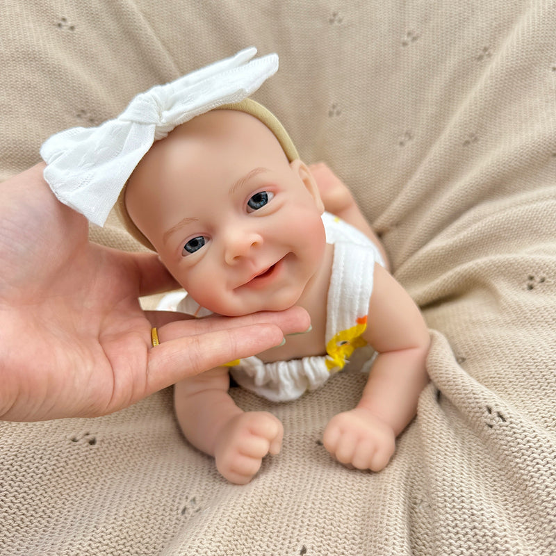 30cm weiches lächelndes Sebastian Reborn Baby aus Vollsilikon