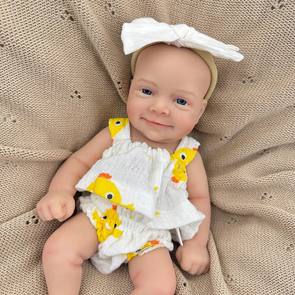 30cm weiches lächelndes Sebastian Reborn Baby aus Vollsilikon