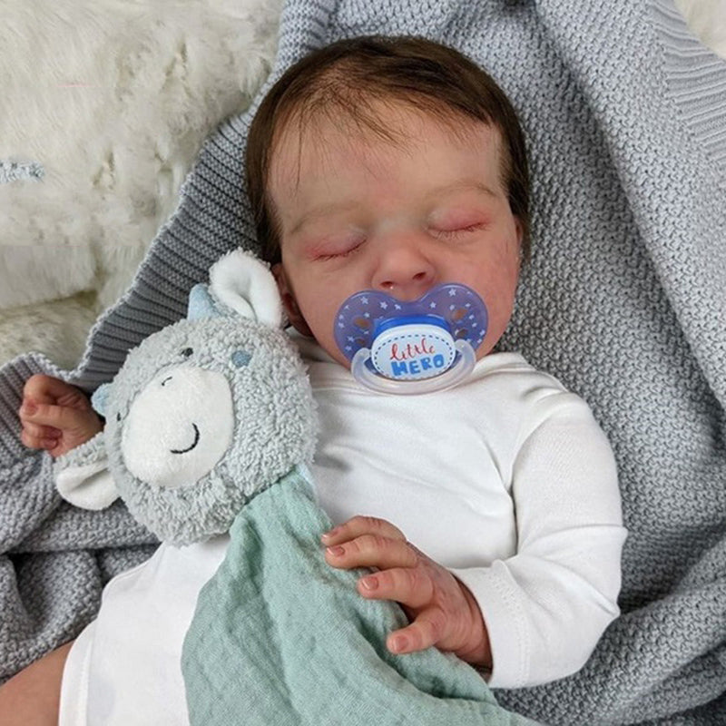 18 Zoll Jared Verwurzeltes Haar Reborn puppen-Jude