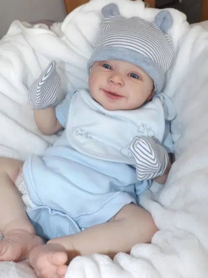 19 Zoll offene Augen Lächeln Reborn Puppe-Sebastian