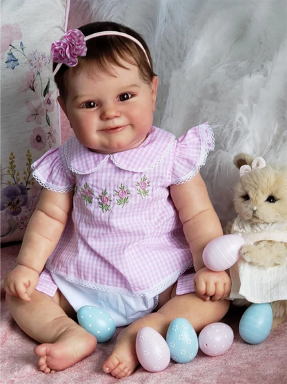 Penny 20 Zoll Reborn Puppe Mädchen mit kurzen braunen Haaren-Maddie