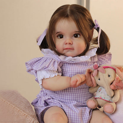 24 Zoll Lynn Mädchen Reborn Puppe mit langen Haaren-Maggie