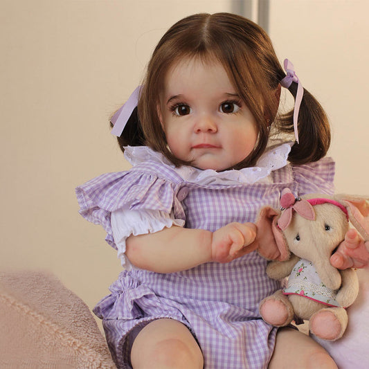 24 Zoll Lynn Mädchen Reborn Puppe mit langen Haaren-Maggie