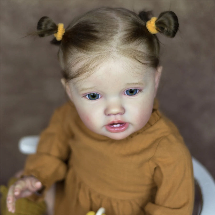 Sharon 60 cm offene Augen Wurzelhaar Reborn Kleinkind-Lottie