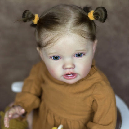 Sharon 60 cm offene Augen Wurzelhaar Reborn Kleinkind-Lottie