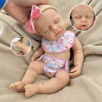 30 cm Loulou-Reborn Baby aus Vollsilikon in rosa Outfits