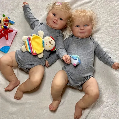 20 Zoll lebensechte Sally und Silver Reborn Zwillingspuppen mit offenen Augen-Maddie