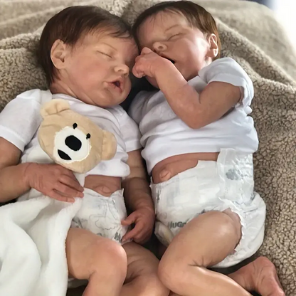 17 Zoll 43 cm Sweet Sleep Reborn Zwillingsschwester Mandy und Martina