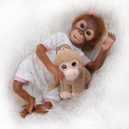 20 Zoll Handgemachte Sehr Detaillierte Malerei Reborn Baby Affe