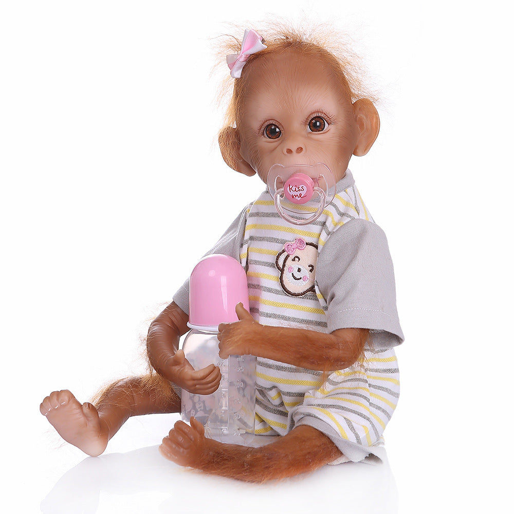 45cm Handgemachte Sehr Detaillierte Malerei Reborn Baby Affe