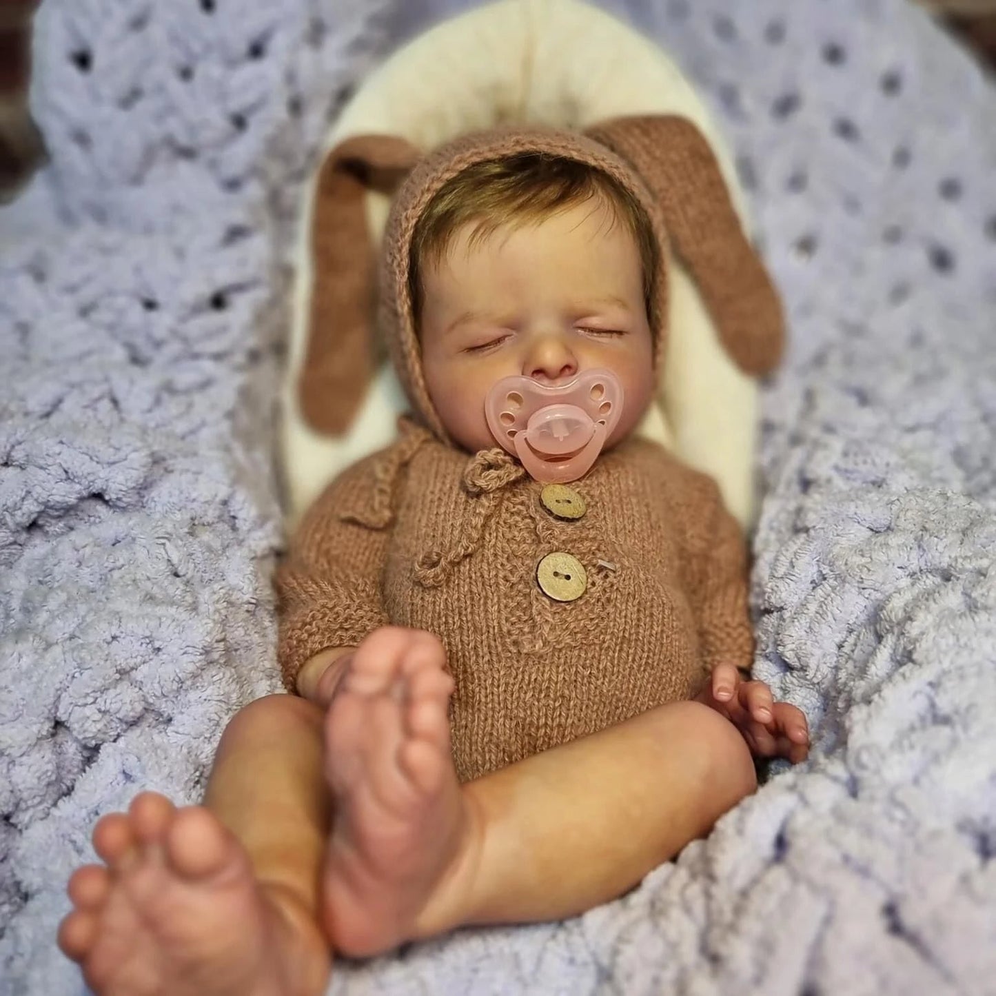 20 Zoll lebensechte Leona Geschlossene Augen Reborn Babypuppen