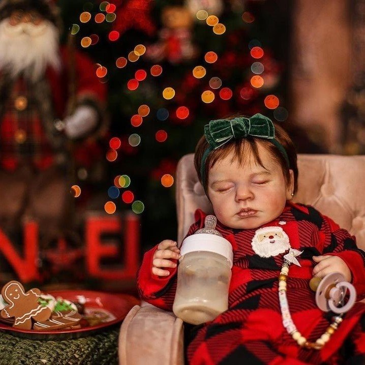 20 Zoll geschlossene Augen Weihnachts Reborn Puppe-Loulou