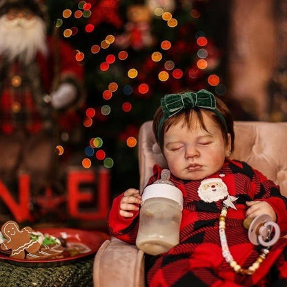 20 Zoll geschlossene Augen Weihnachts Reborn Puppe-Loulou