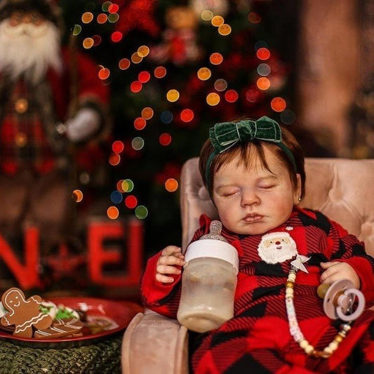 20 Zoll geschlossene Augen Weihnachts Reborn Puppe-Loulou