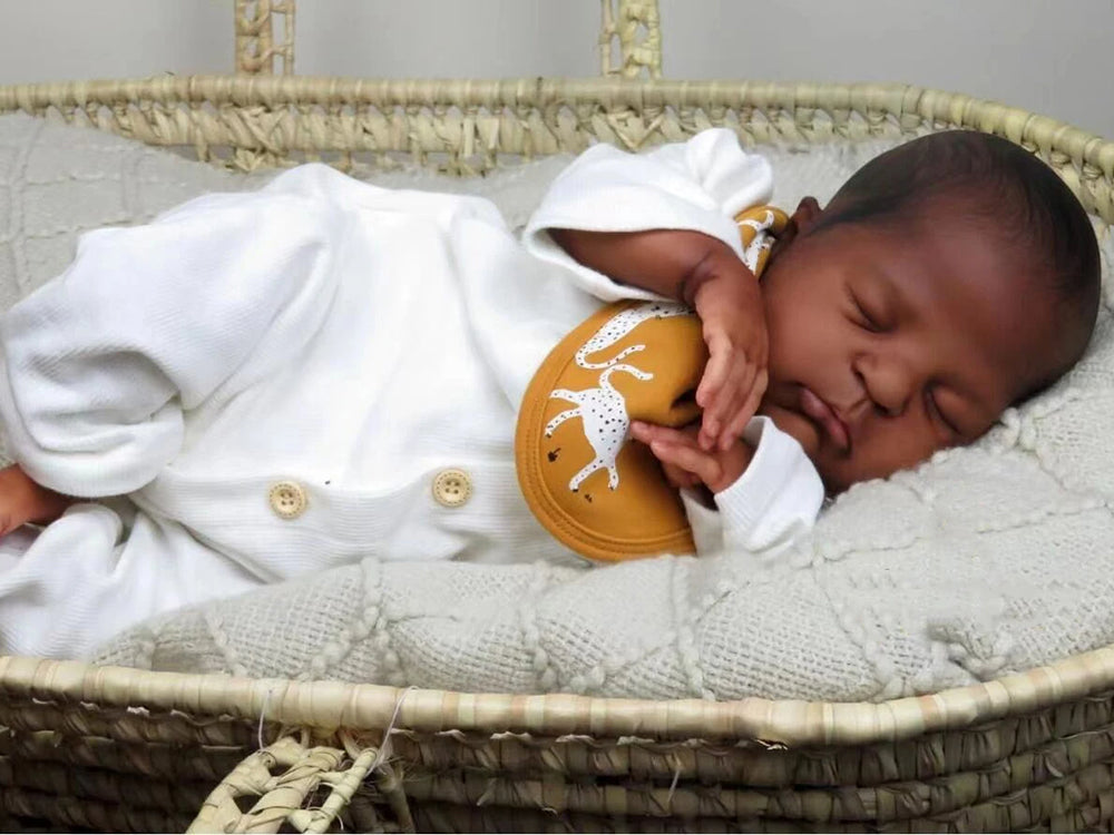 Duke 20 Zoll afroamerikanische Reborn Puppen mit geschlossenen Augen-Remi