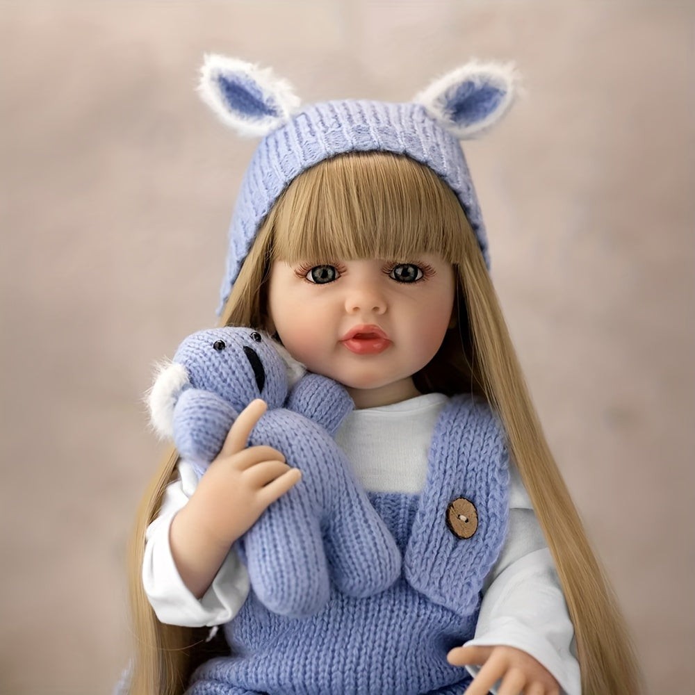 22 Zoll Reborn Puppen Mädchen Cheryl mit langen blonden Haaren