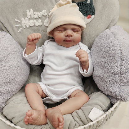 19 Zoll lebensechte Reborn Puppe mit geschlossenen Augen Jungen/Mädchen
