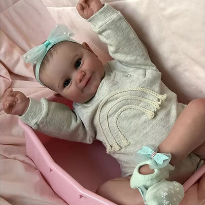 50 cm lebensechte offene Augen Lächeln Reborn Baby Mädchen-Maddie