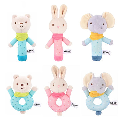 Farbige Strickstoff Hand Ring Baby Komfort Spielzeug