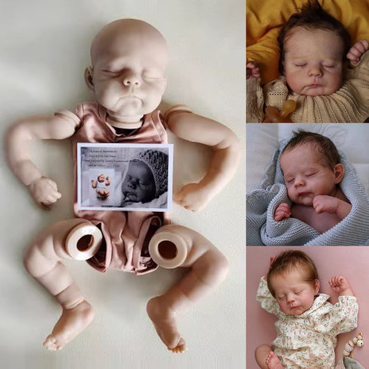 21 Zoll geschlossene Augen unbemalt Eric Reborn Puppenbausatz