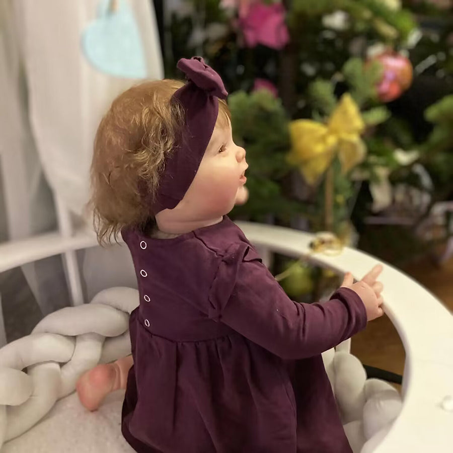 24 Zoll/60cm lebensechte Elaine Augen auf Reborn Puppen-Kodi