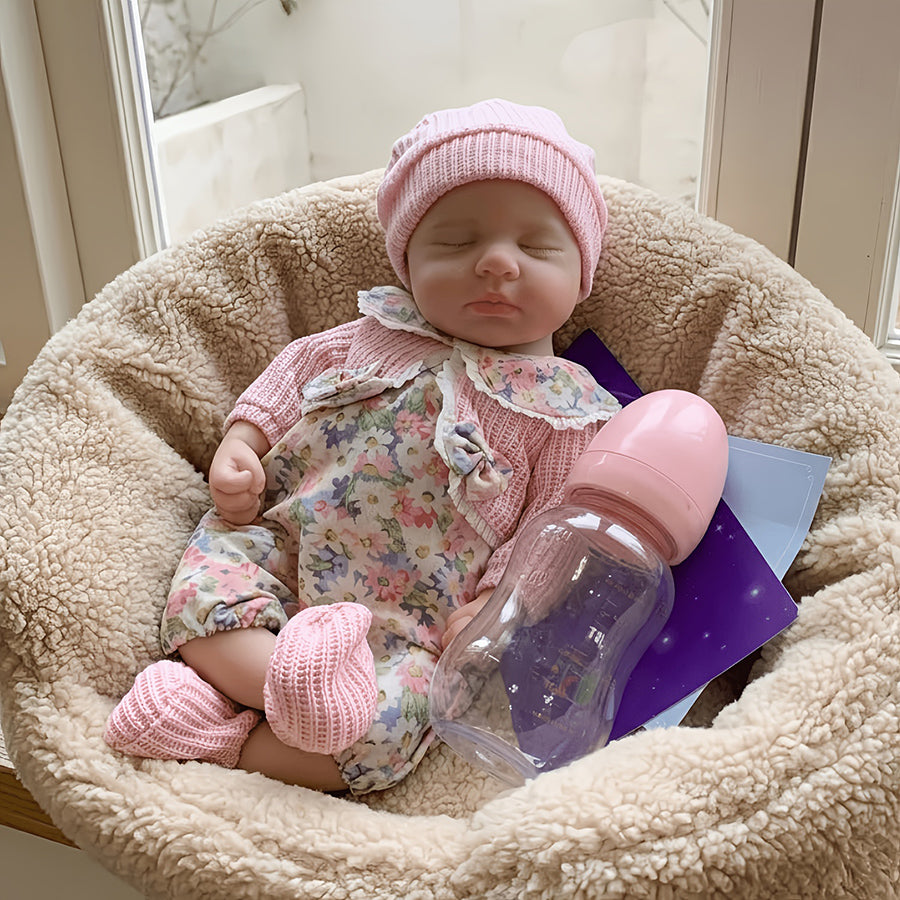 30 cm Reborn Puppe aus Vollsilikon Zwillingsschwestern – Loulou und Vivienne