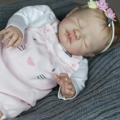 22 Zoll realistische Geschlossene Augen Jenny Reborn Babypuppen