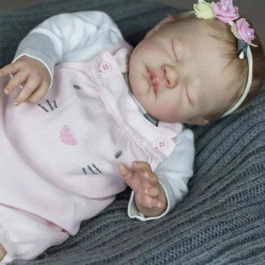22 Zoll realistische Geschlossene Augen Jenny Reborn Babypuppen