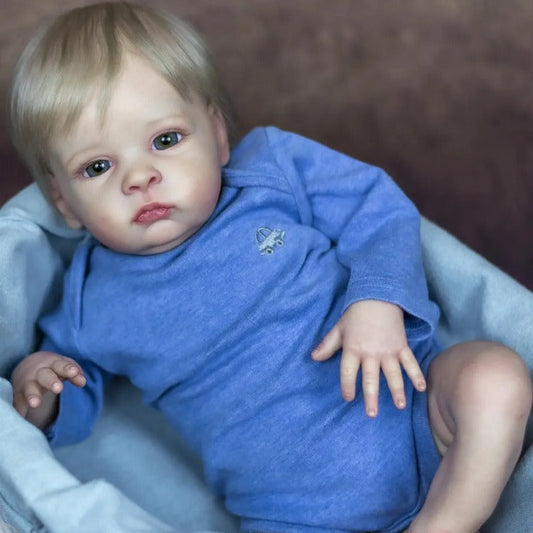 22 Zoll Reborn Oskar-Puppen mit blauen Augen