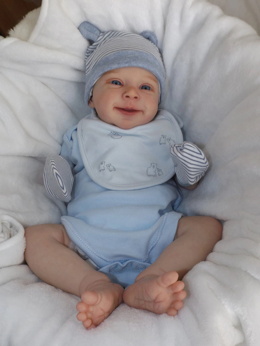 19 Zoll offene Augen Lächeln Reborn Puppe-Sebastian