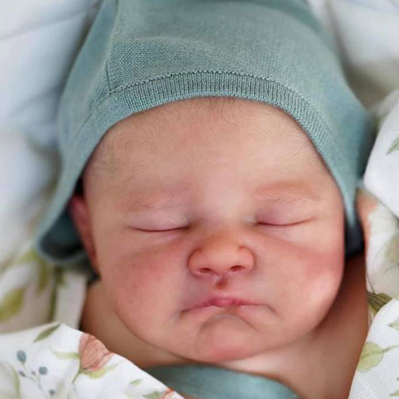 22 Zoll August Schließen Sie Augen DIY unbemaltes Reborn Puppe Kit