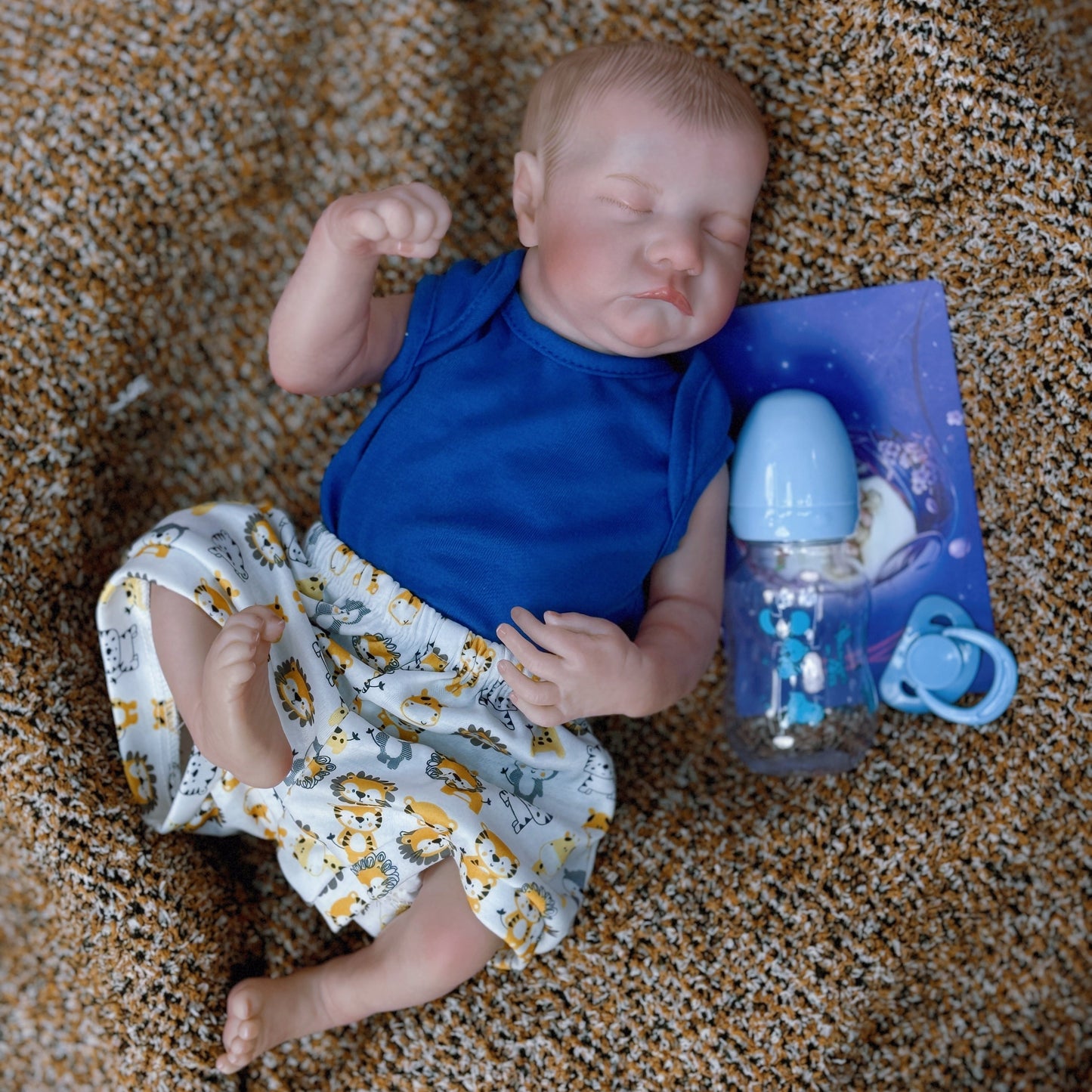 19 Zoll geschlossene Augen Zwillinge Reborn Puppe Mädchen/Junge-Levi