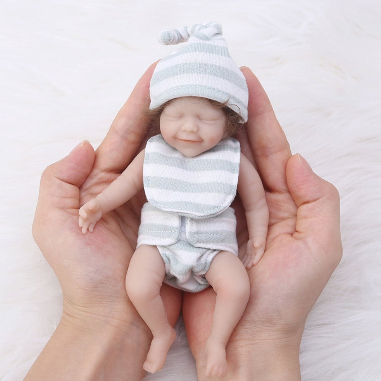 6 Zoll 15cm Lächeln Mini-Rebornpuppe April
