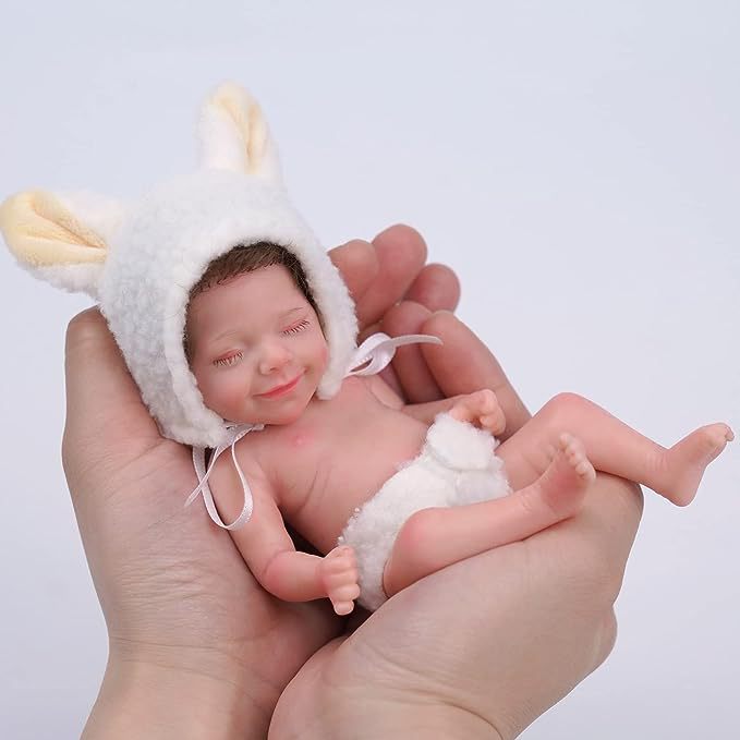 6 Zoll 15cm Lächeln wiedergeborene Mini-Puppe April