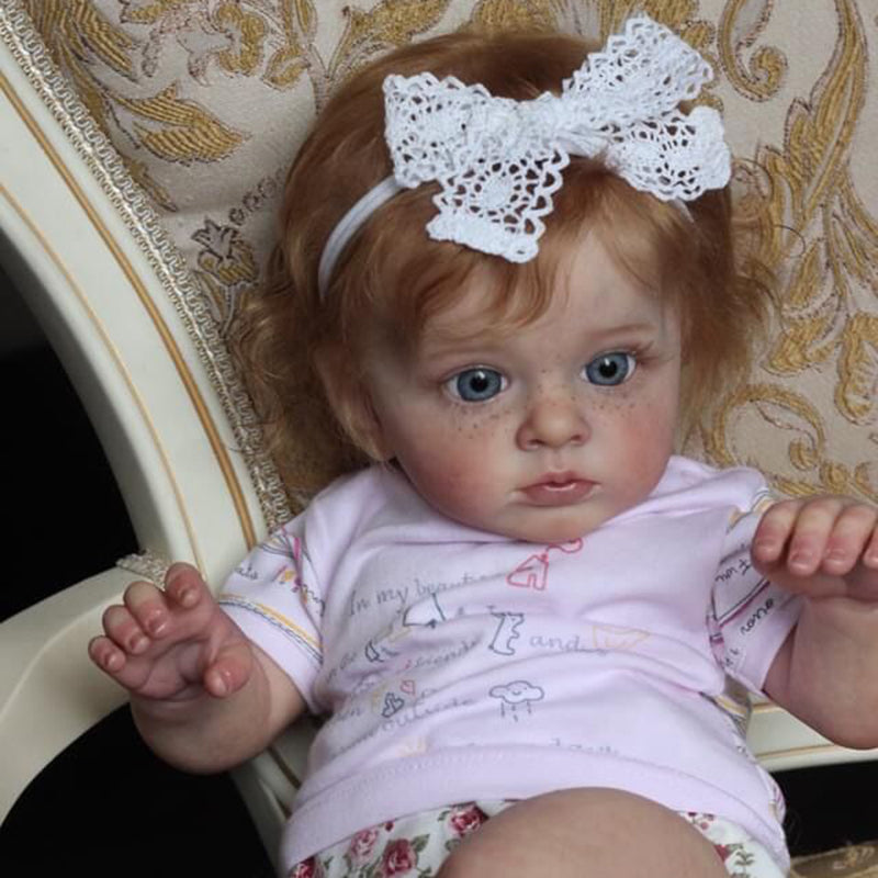 24 Zoll Renee Lockiges Haar Offene Augen Reborn Babypuppen Mädchen