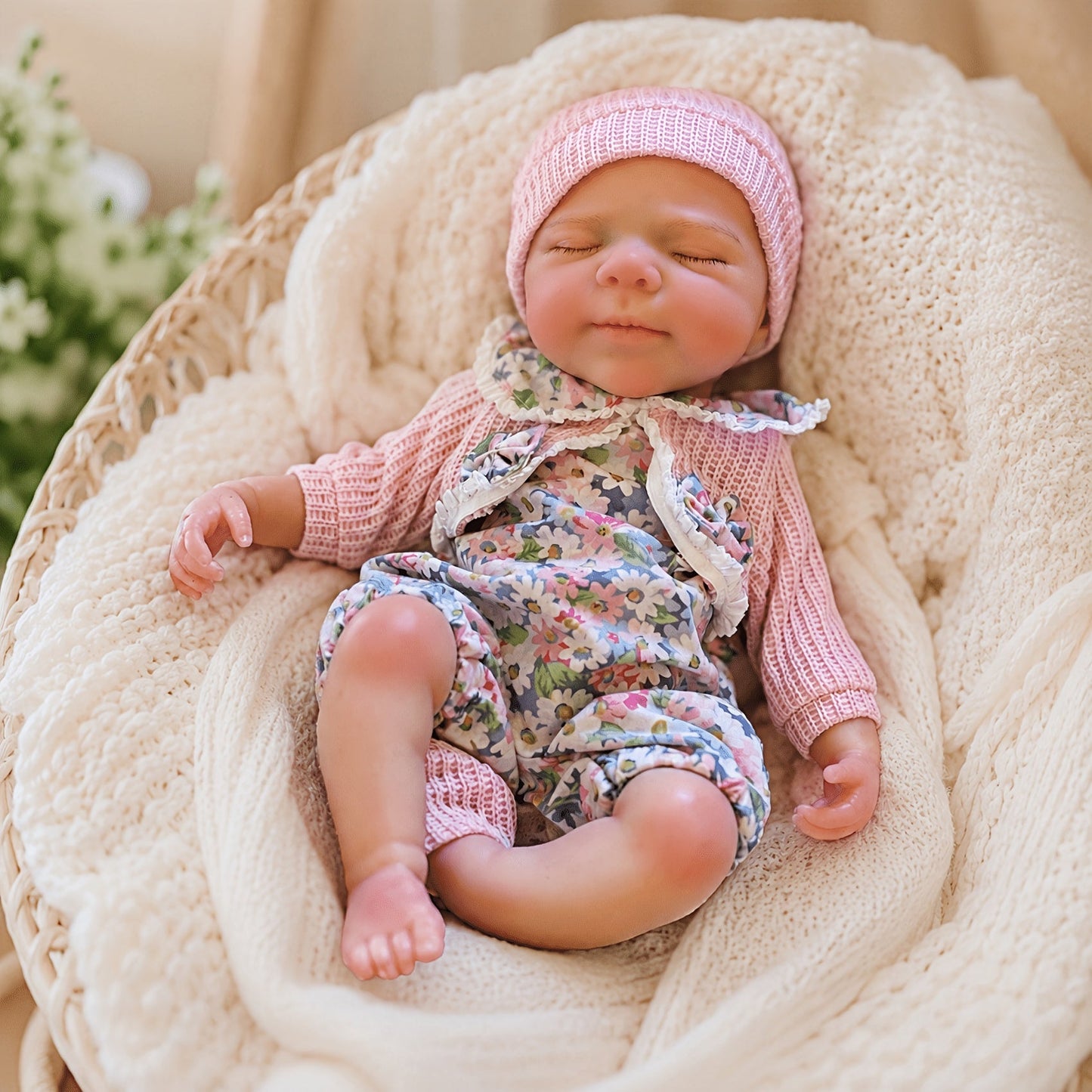 30cm Reborn Zwillingsschwestern Pascale und Loulou aus Vollsilikon mit geschlossenen Augen