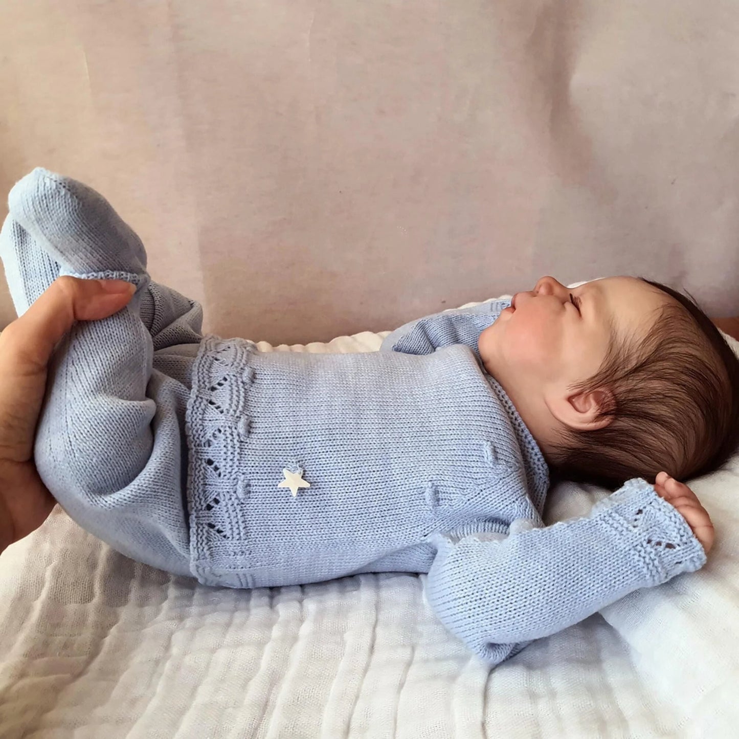 19 Zoll Alvin Lebensechte Geschlossene Augen Reborn puppen Jungen/Mädchen-Pascale