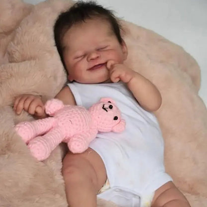 19 Zoll langes verwurzeltes Haar Augen schließen Lächelndes Gesicht Reborn puppen-Alisha