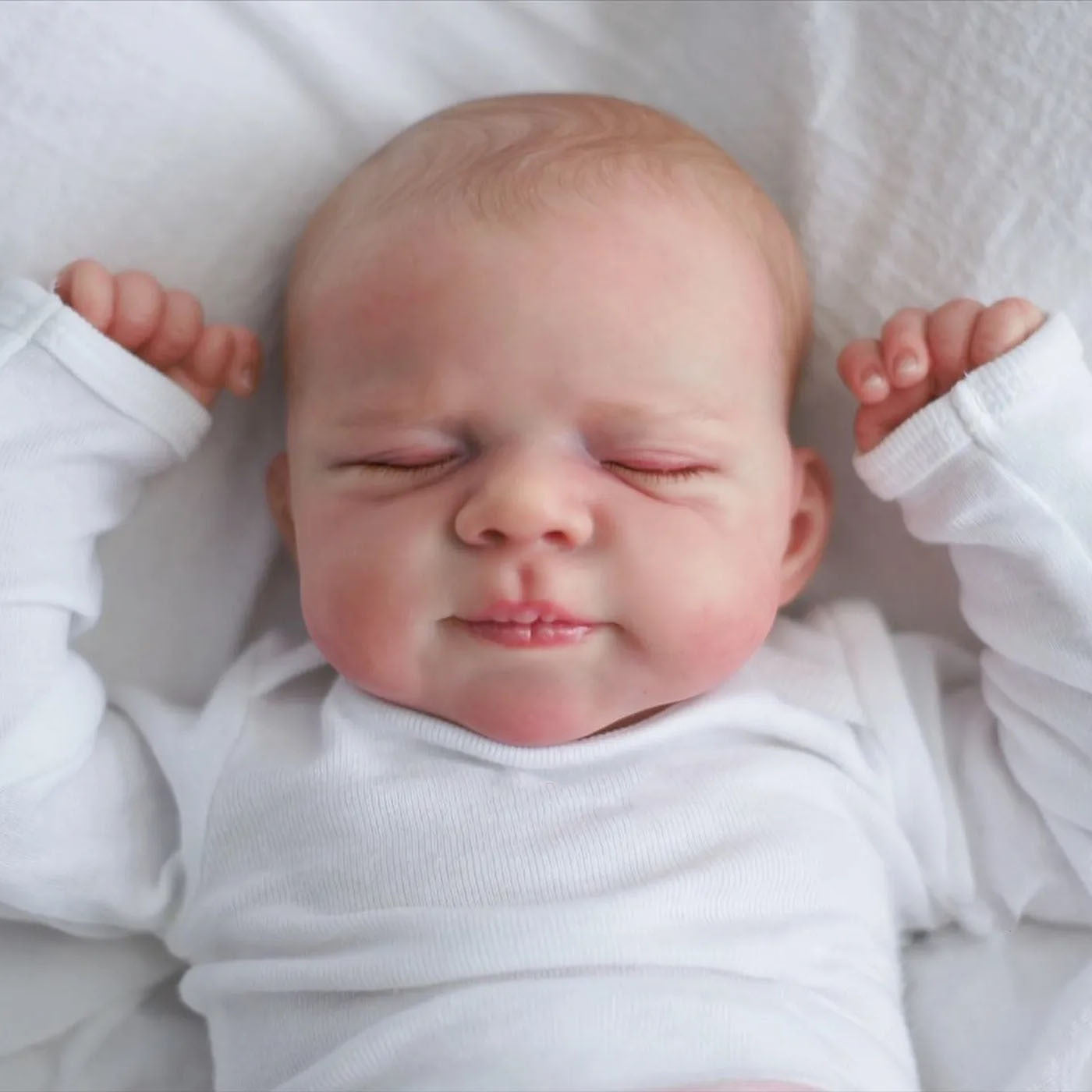 19 Zoll lebensechte Reborn Puppe mit geschlossenen Augen Jungen/Mädchen
