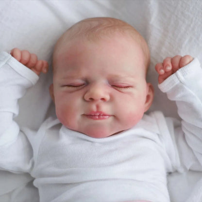 19 Zoll lebensechte Reborn Puppe mit geschlossenen Augen Jungen/Mädchen
