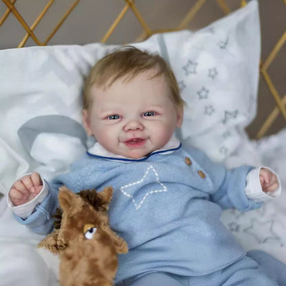 19 Zoll Reborn Abel Augen auf Puppen mit Haaren-Vivienne