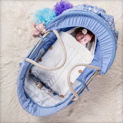 Warmer Einfarbig Strick-Fleece-Schlafsack für 17-24 Zoll Reborn Puppen