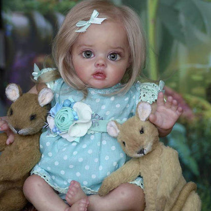 12 Zoll Süße Sunny Kurze Braune Haare Offene Augen Reborn Puppe Mädchen-Flo Fairy