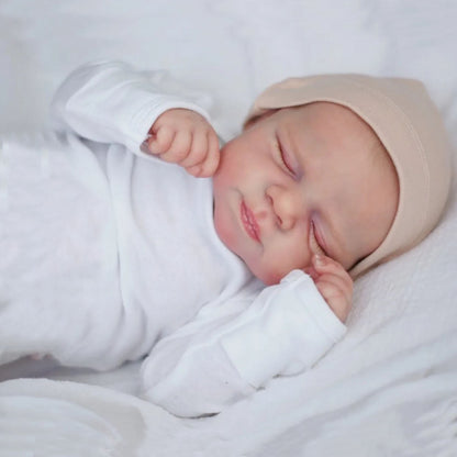 19 Zoll lebensechte Reborn Puppe mit geschlossenen Augen Jungen/Mädchen