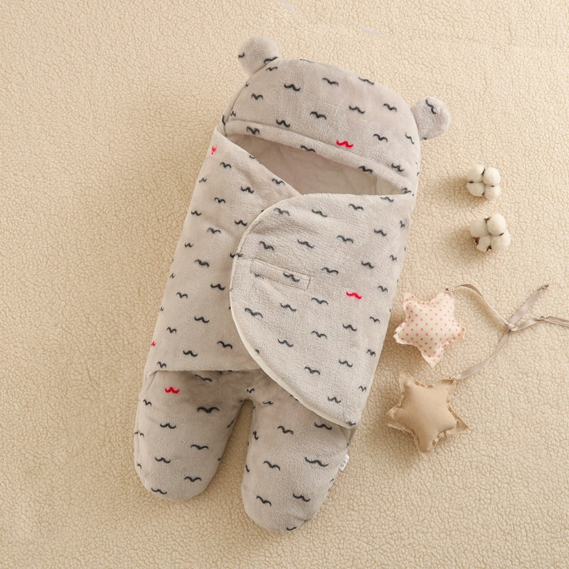 Flanell Gespaltene Beine Rosa/Grau Schlafsack für 16-24 Zoll Reborn Puppen