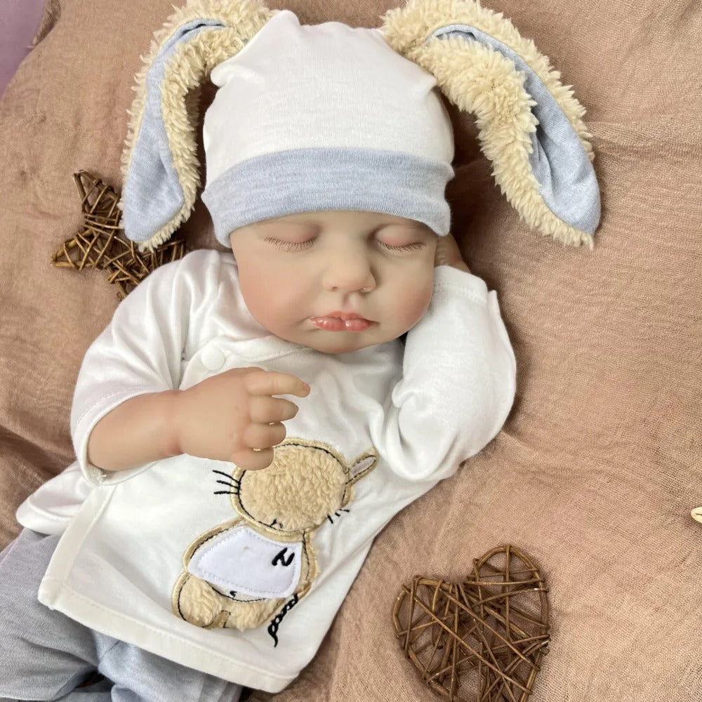 20 Zoll 3D-Haut geschlossene Augen Loulou Reborn-Babyjunge